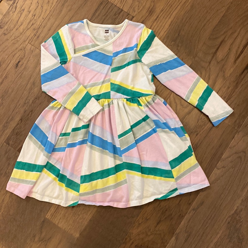 Fun Striped Wrap Dress by Tea Collection